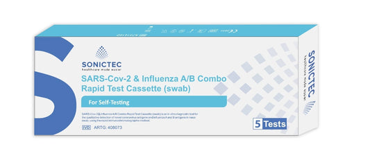 Sonictec Combo FLU A/B & COVID-19 (3 in 1) Self Test Kit 2 tests