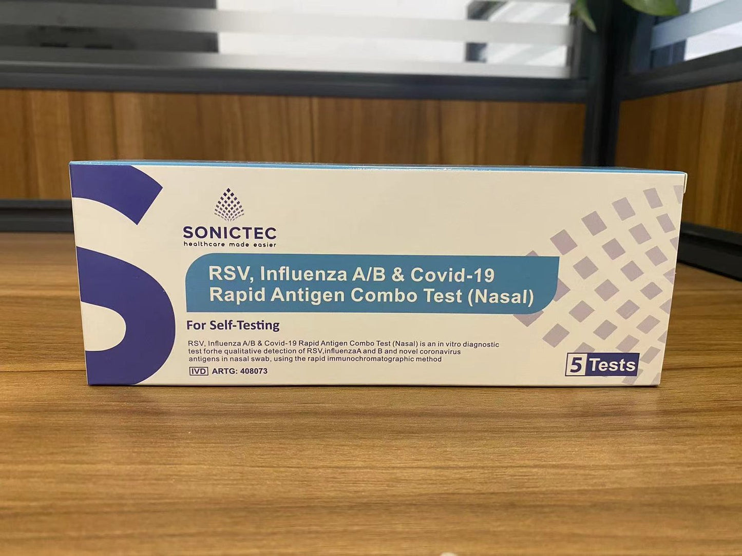 Sonictec RSV, FLU A/B & COVID-19 (4 in 1) Self Test Kit 5 tests